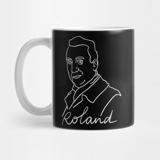 Roland Barthes Minimal Line Portrait - Philosophy Mug